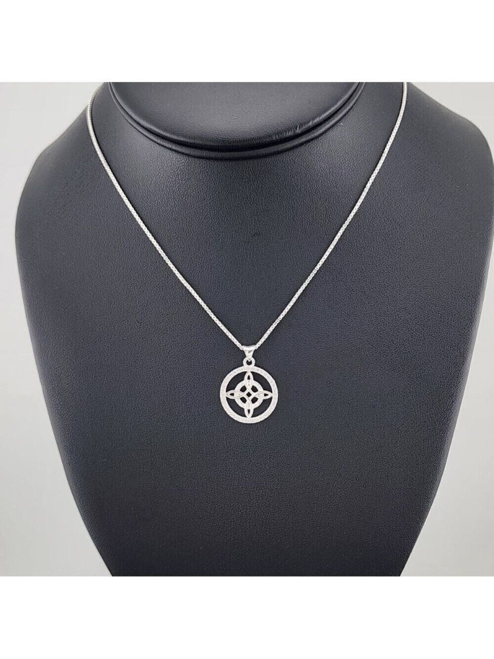 New Sterling Silver 925 Witch’s Knot Necklace – Wiccan Pagan Protection Amulet - Picture 8 of 8